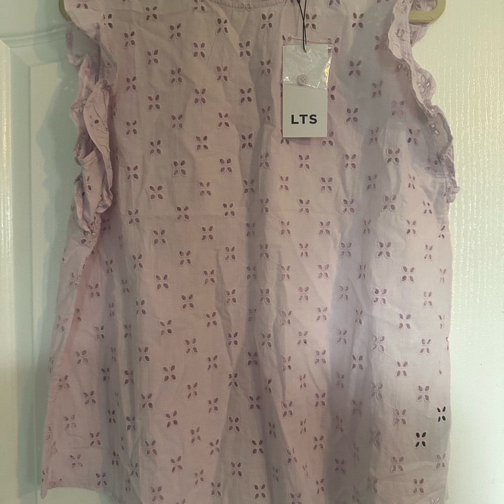 NWT Long Tall Sally Eyelet Sleeveless Top 12 Tall